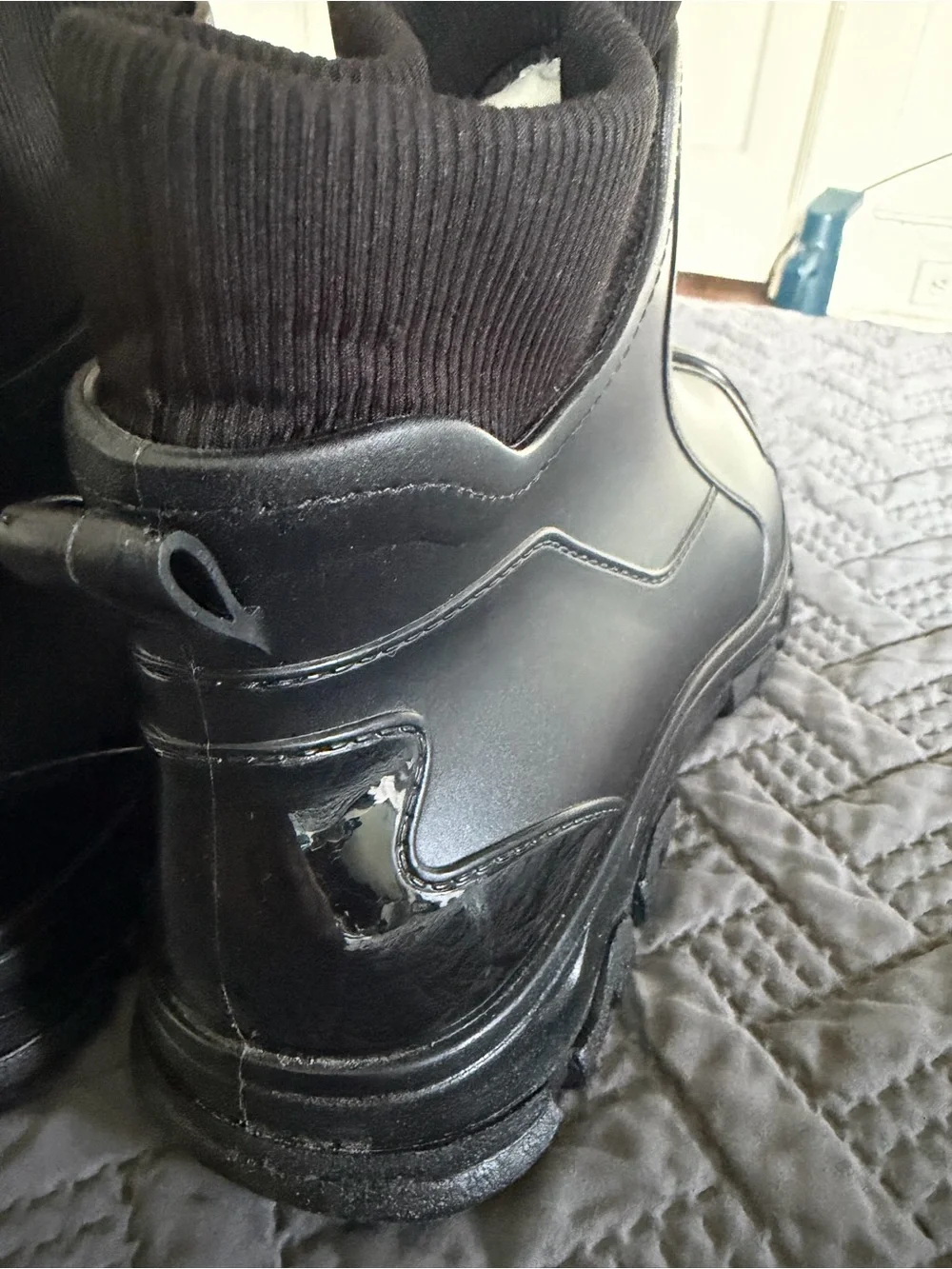 Men's Black Waterproof Chelsea-Style Rain & Snow Boots